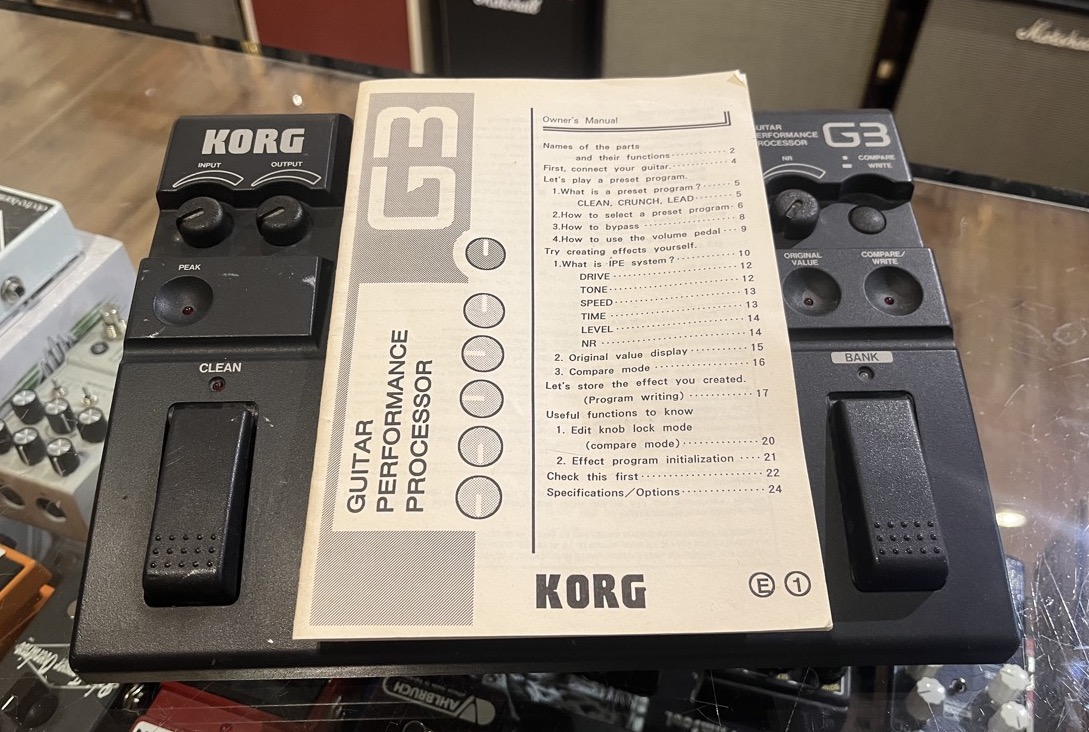 Korg USED Korg G3 Multi Effects Processor for Guitar w/Manual AC - CONSIGNMENT - Used