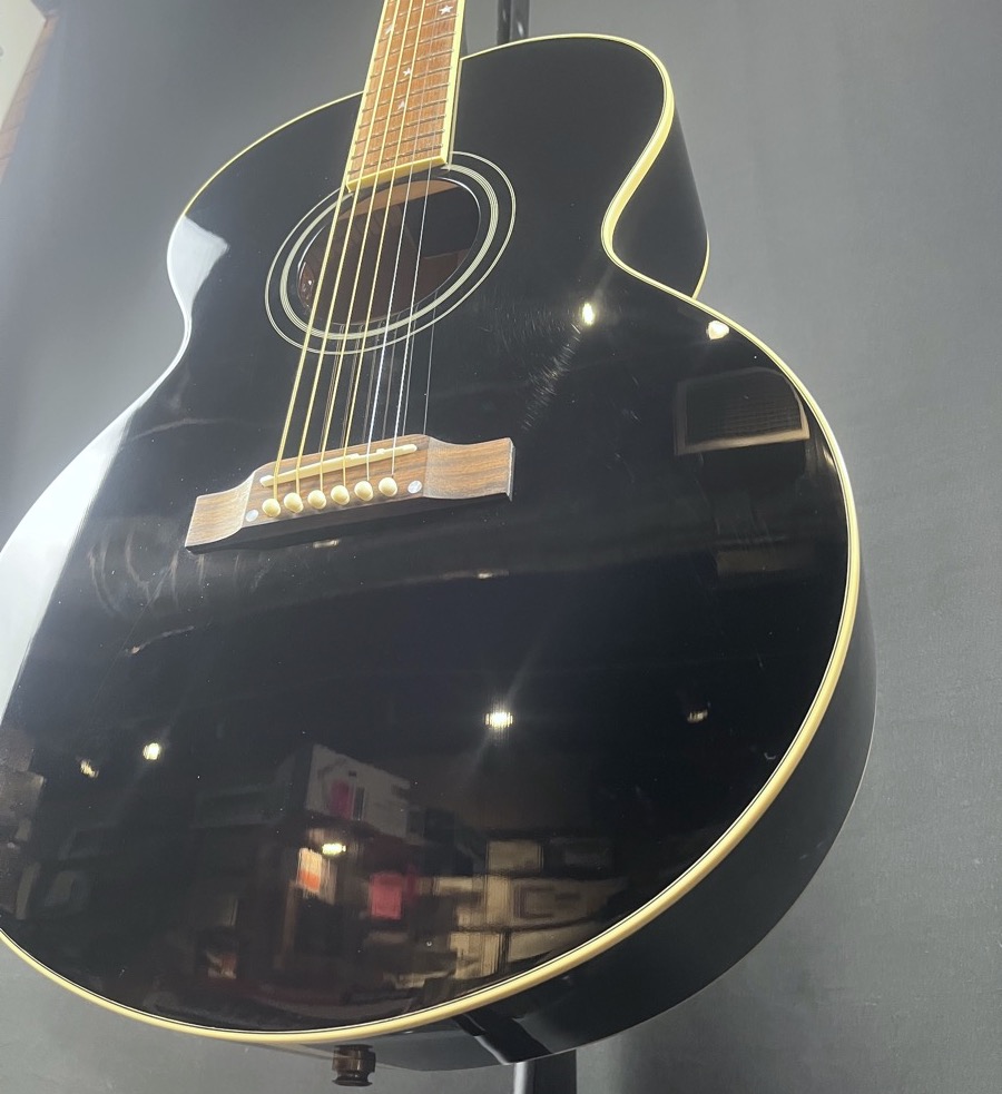 Epiphone USED Epiphone IGC J-180 LS Ebony w/OHSC - Used