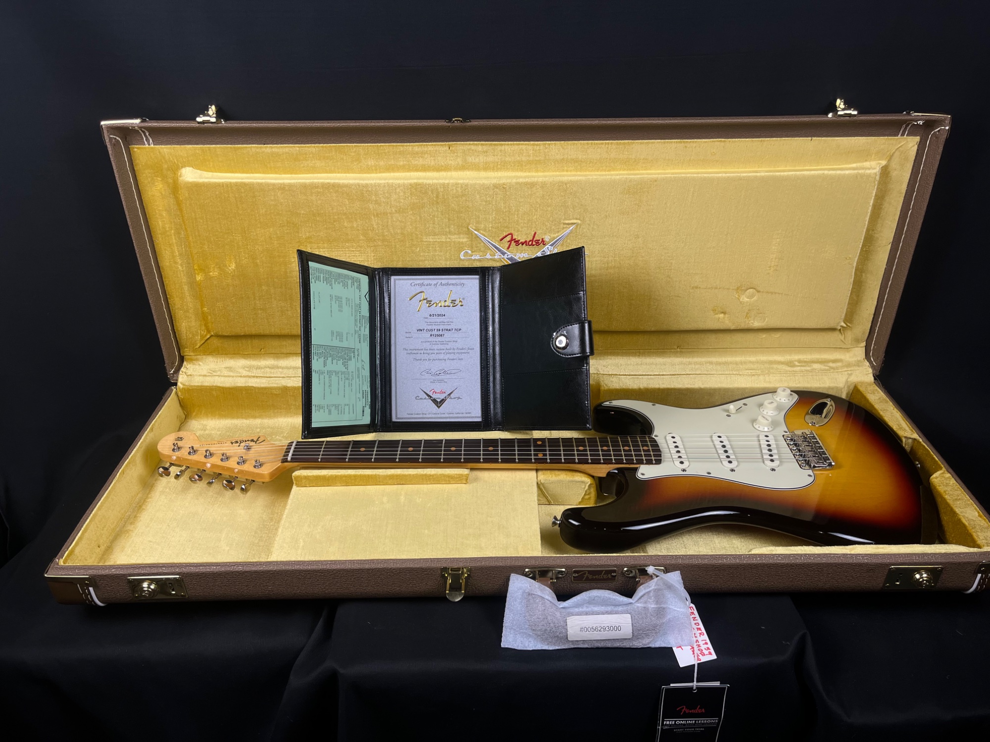 Fender Custom Shop USED 2024 Fender Custom Shop '59 Strat TCP, 3 Tone Burst- CONSIGNMENT - Used